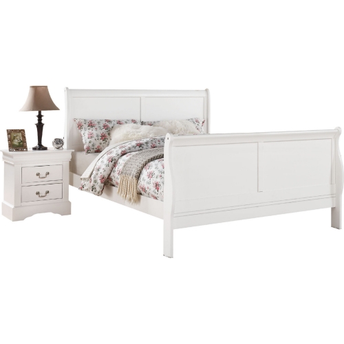 Louis Philippe III Queen Bed in White